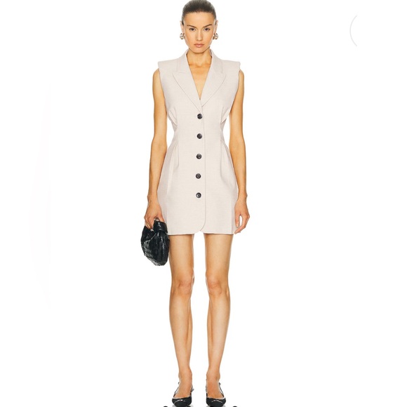 Revolve L’Academie Marianna Hendry Mini Blazer Dress Beige Size Small SOLD OUT - Picture 1 of 13